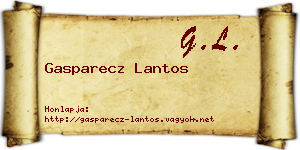 Gasparecz Lantos névjegykártya