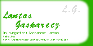 lantos gasparecz business card